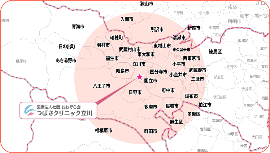 訪問診療エリア　立川